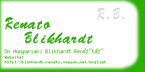 renato blikhardt business card